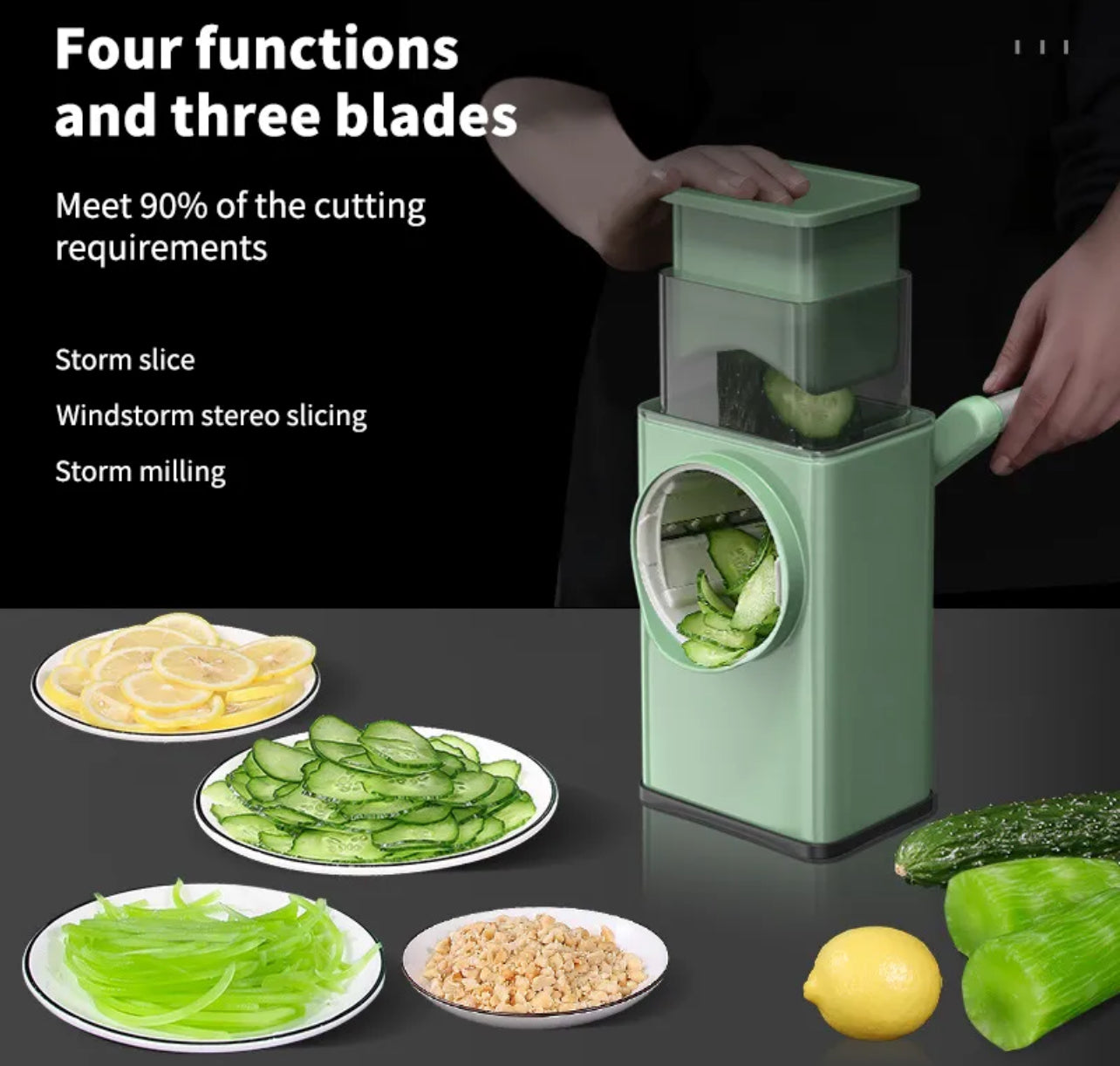 Multifunctional Vegetable Cutter Handle Chopper