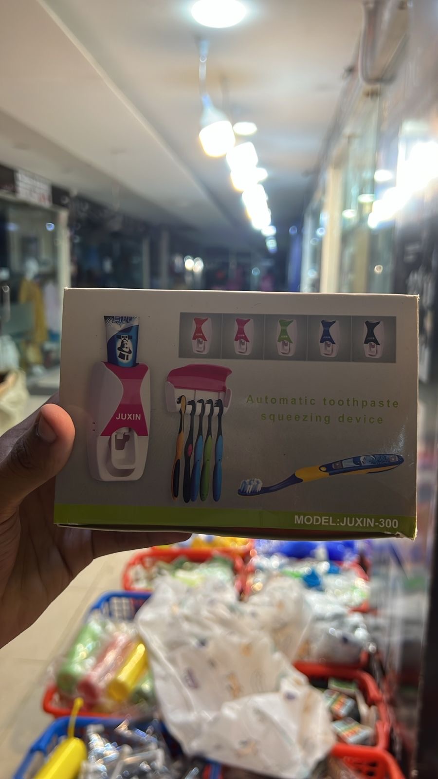 Toothpaste dispenser plastic with box