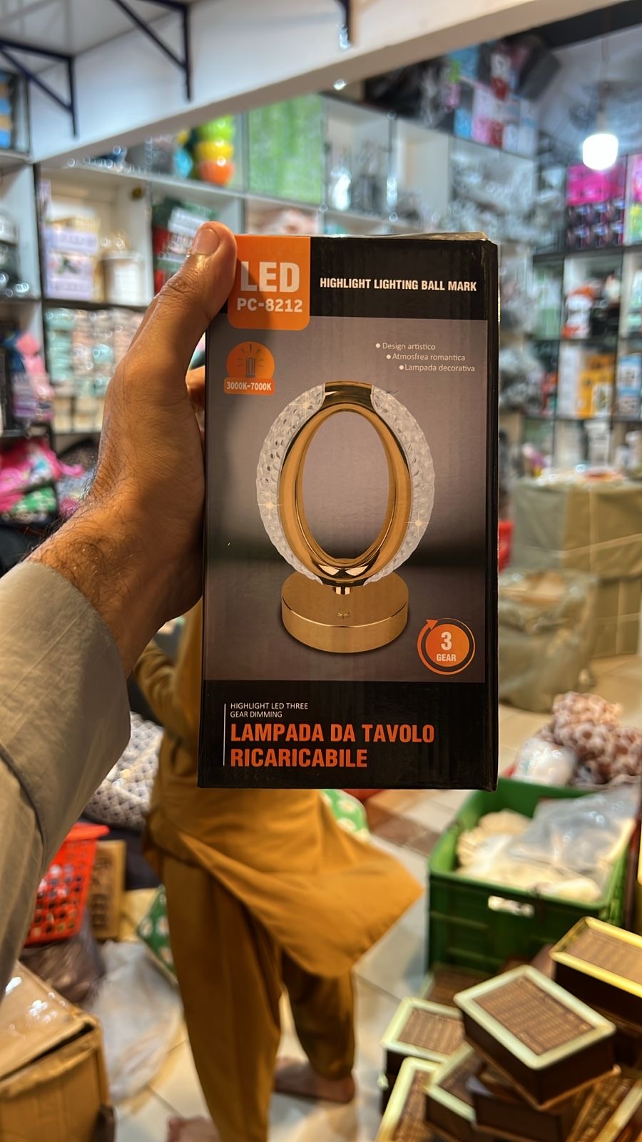 USB Operated Rechargeable Oval LED Crystal Touch Lamp
