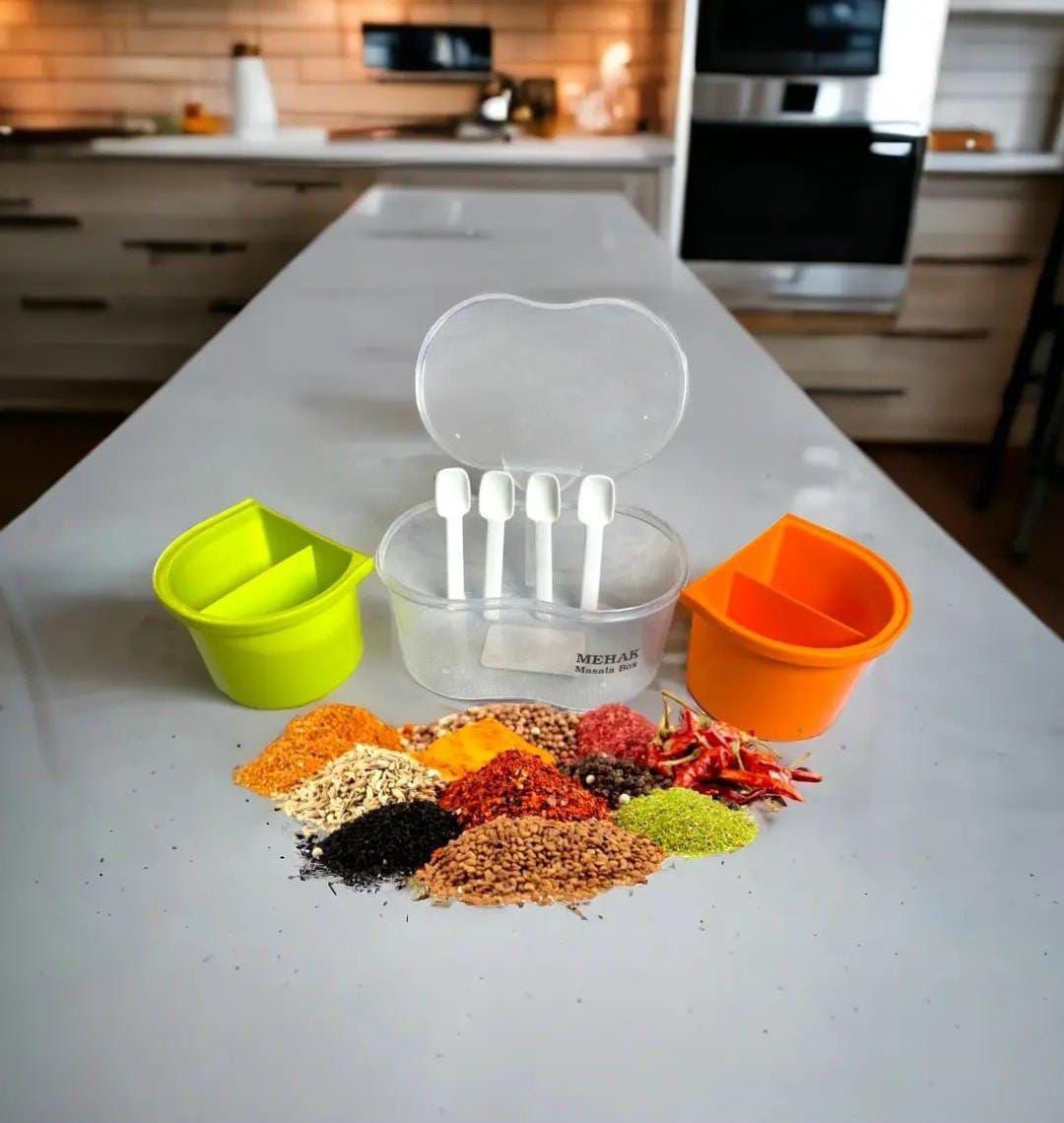 Mehak Masala Box
Four Partition With Four Spoons
