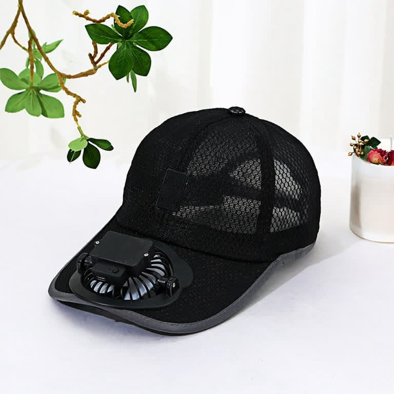 Summer fan sunhat breathable mesh