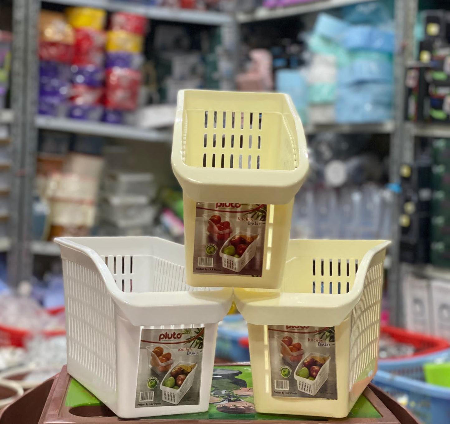 Plastic Fridge Basket For Fruit & Vegetables