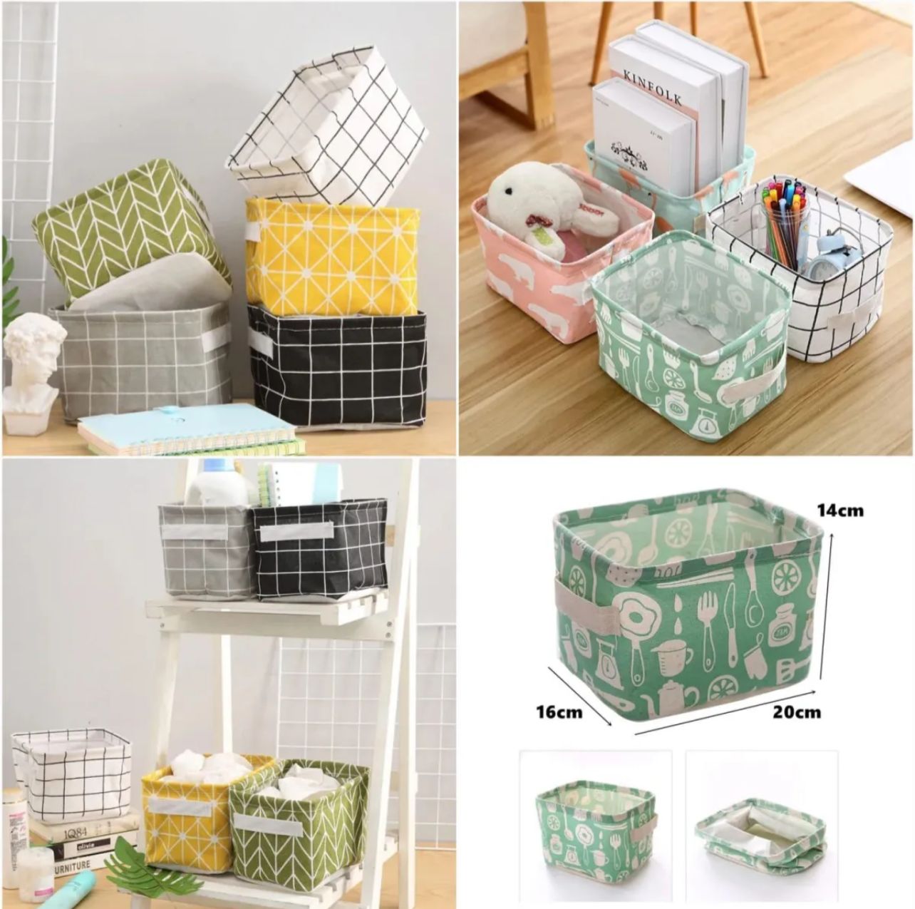 Mini Oxford Organizer Basket (Random Colours)