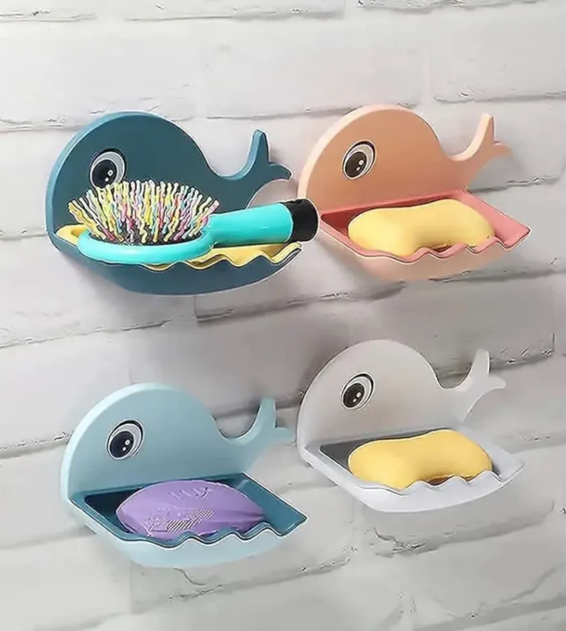 Fish Shape Soap Dish for Bathroom Kitchen,Single Layer ABS Plastic Soap Stand/Holder