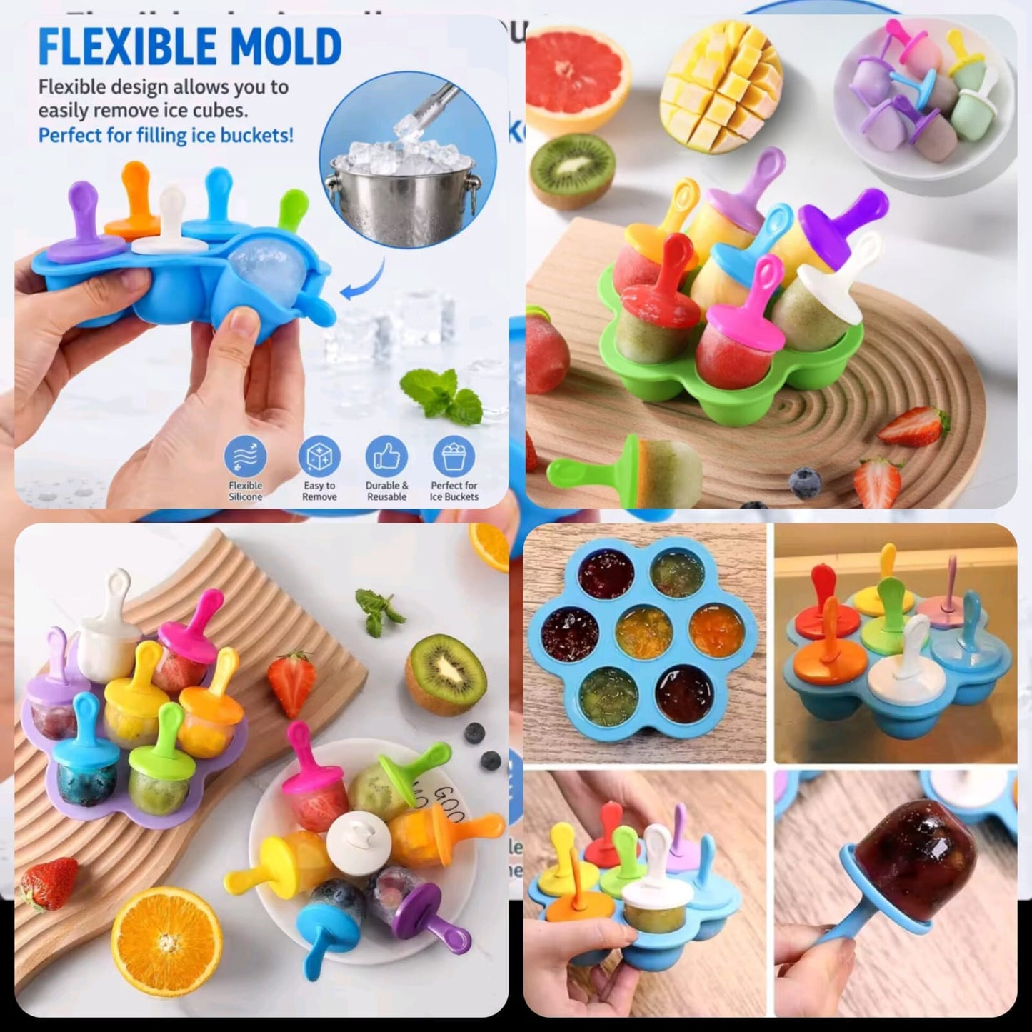 Ice Cream Popsicle silicone Moulds