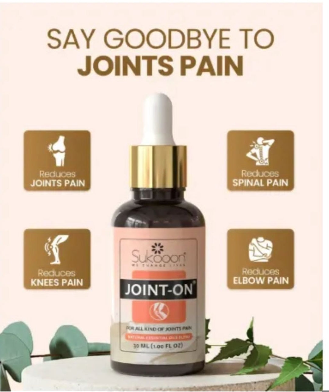 Oils Blend For Joints Pain, Back Pain, Knee Pain & Elbow Pain