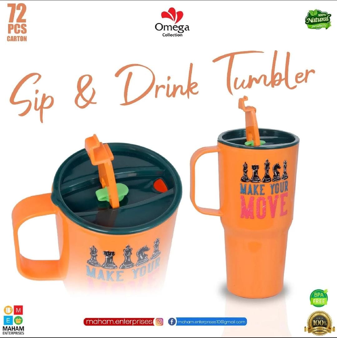 Sip & Drink Tumbler
High Quality Plastic Made 750 ML
