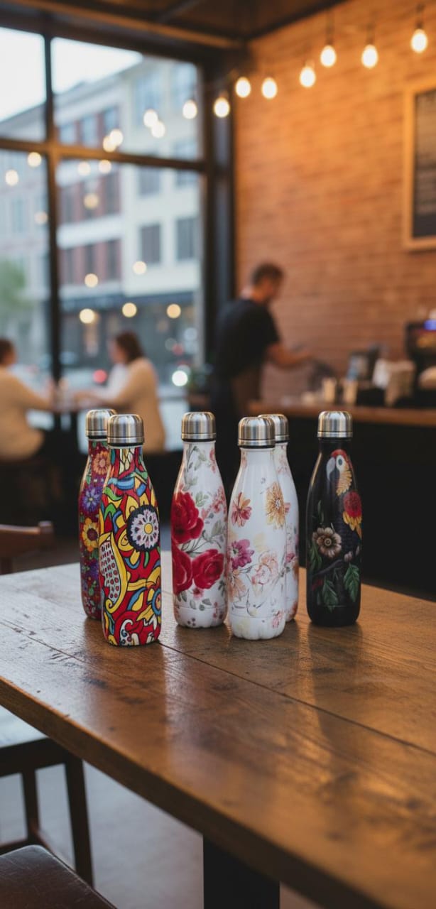 Approx 600ml Stainless Steel Flower Bottle