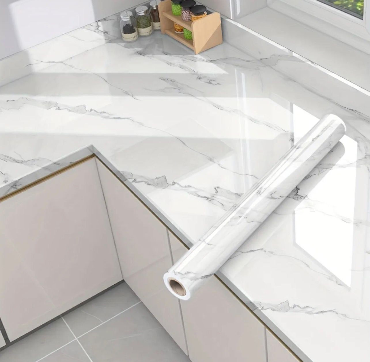 Self Adhesive Withe Marble