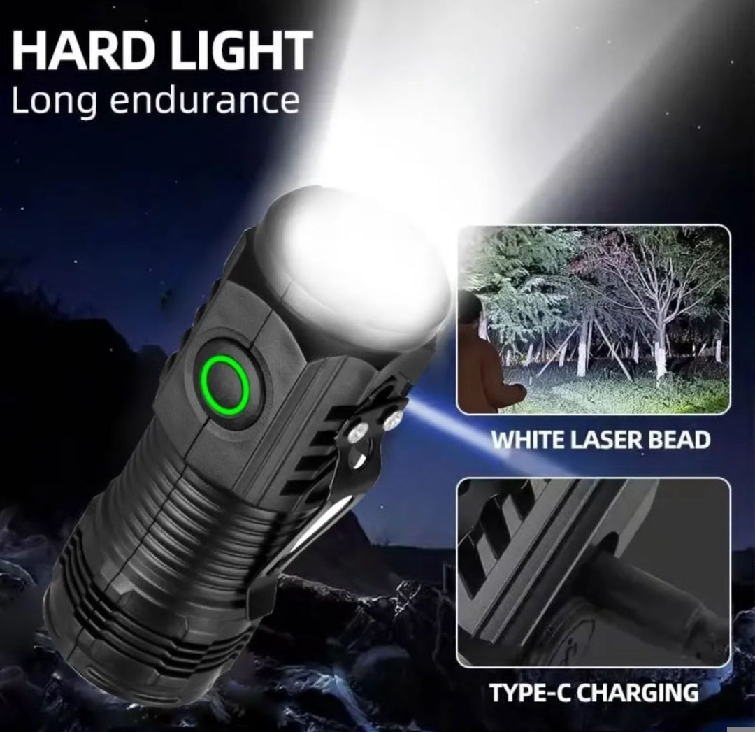 New Ultra Powerful Flashlight 3 Core LED Mini Tactical Flashlight Rechargeable High Power LED Torch Metal Pen Clip Hand Lamp