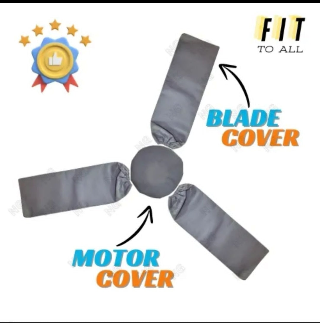 Ceiling Fan Blades & Motor Dust Proof Covers, 4 Pieces in 1 set