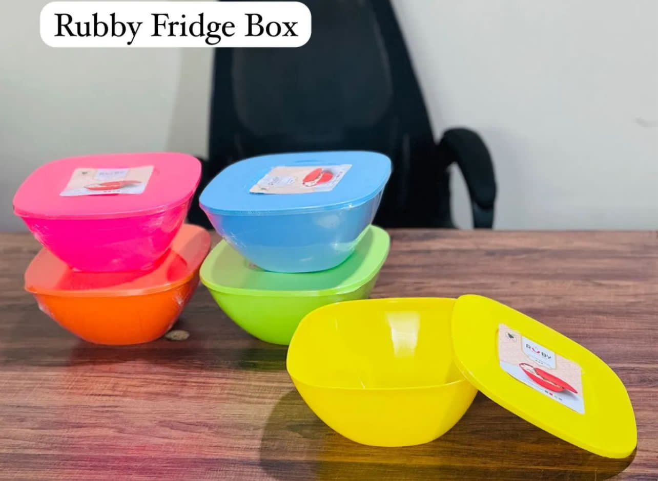Ruby Large Fridge Bowl with Lid
