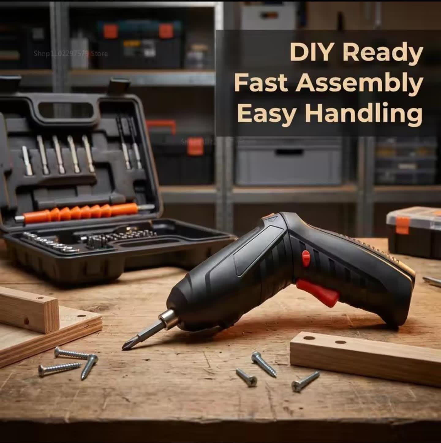 47-Piece Rechargeable Electric Screwdriver Kit