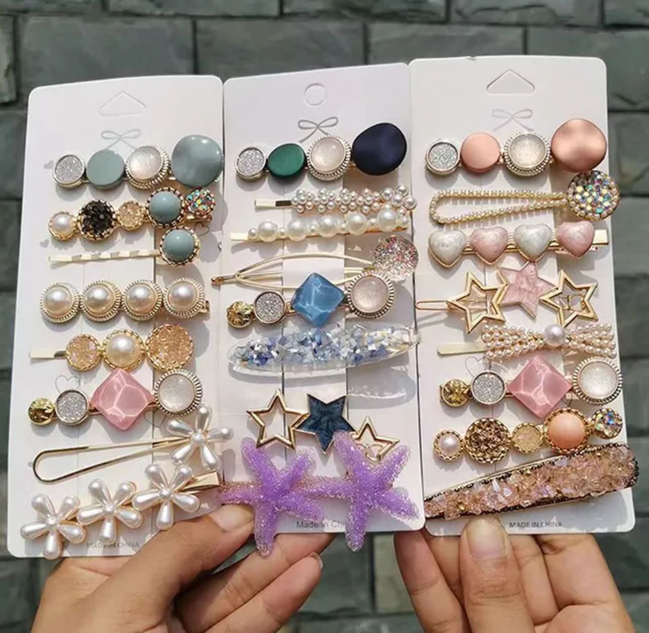 1Set Korean Style Hair Clips For Women Fashion Jewelry Hair Accessories Simulated Pearl Rhinestone Hairpins Metal Barrettes Nicle