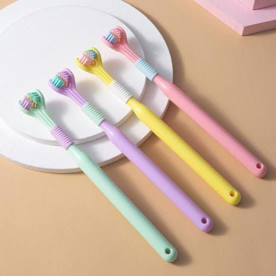 Three-Sided Toothbrush Ultra Fine Soft Hair Adult Toothbrush