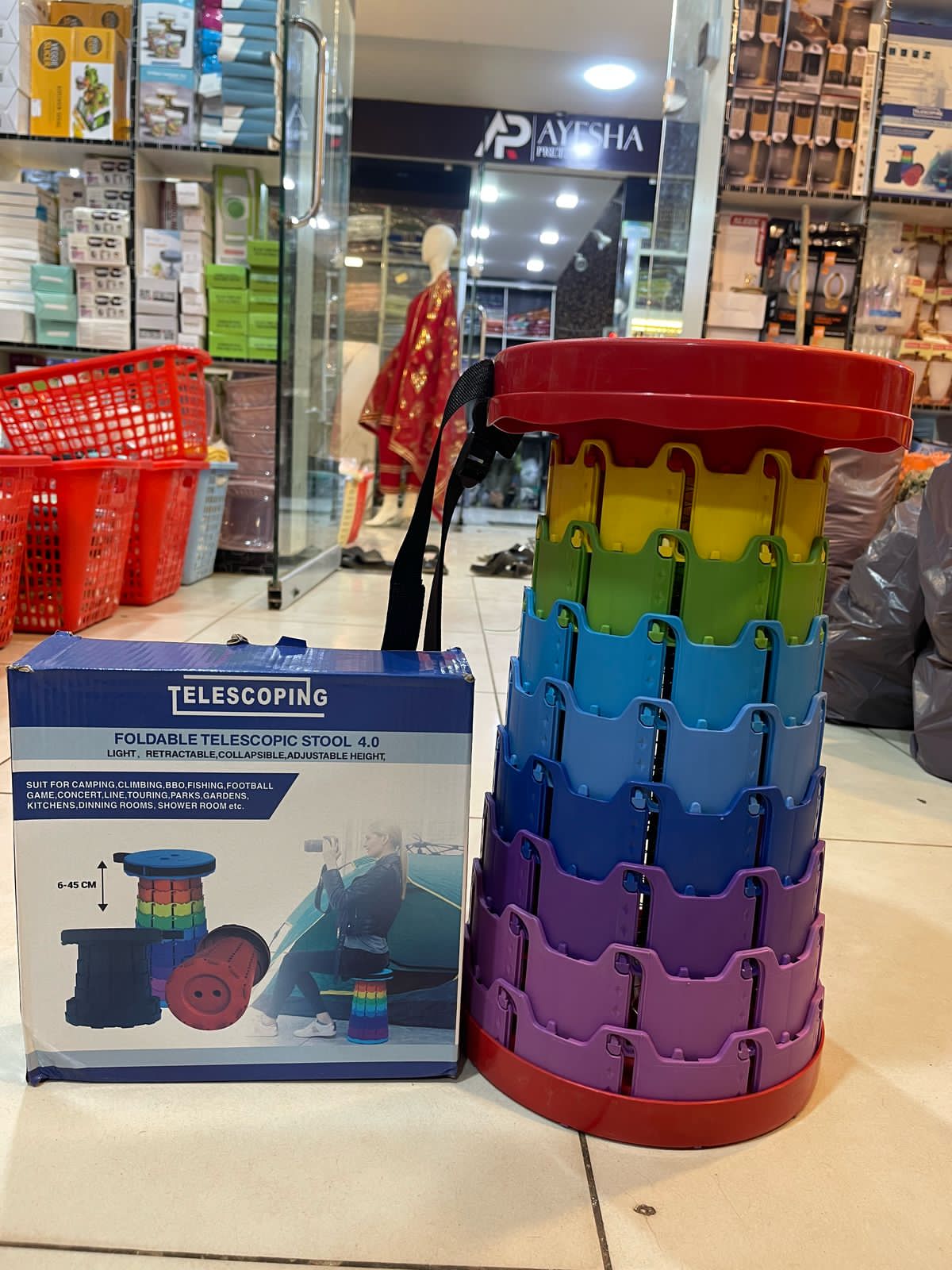 Foldable Telescoping Stool