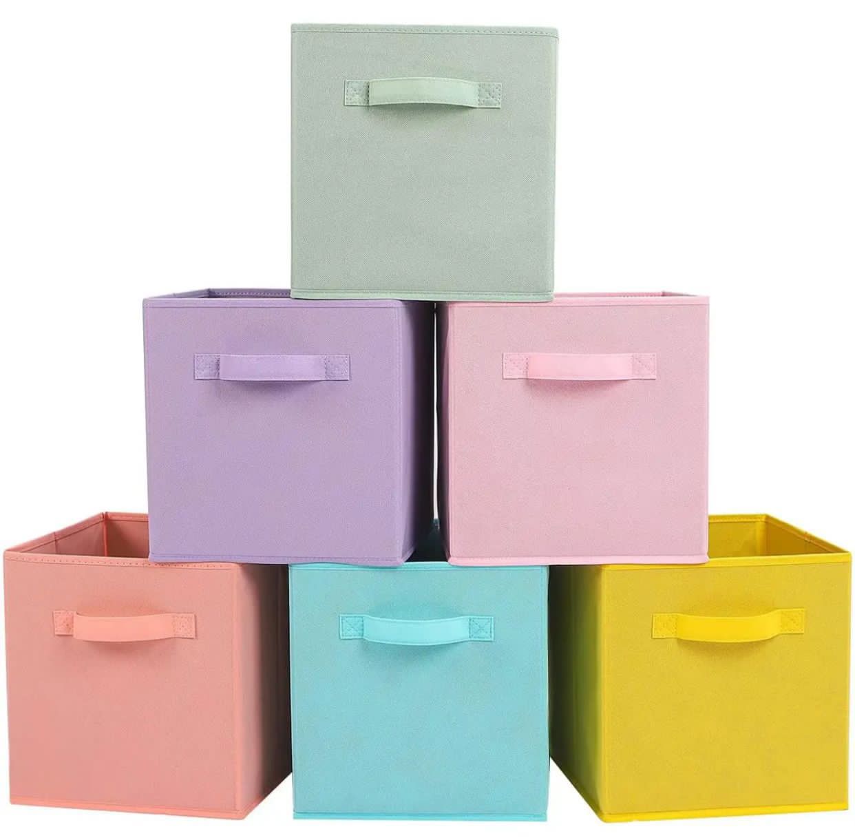 Toy storage box foldable square fabric cube storage basket bin collapsible box cloth