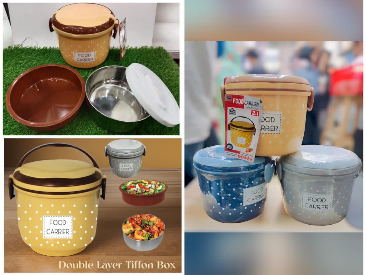 Double Layer Tiffon Lunch Box/Food Carrier