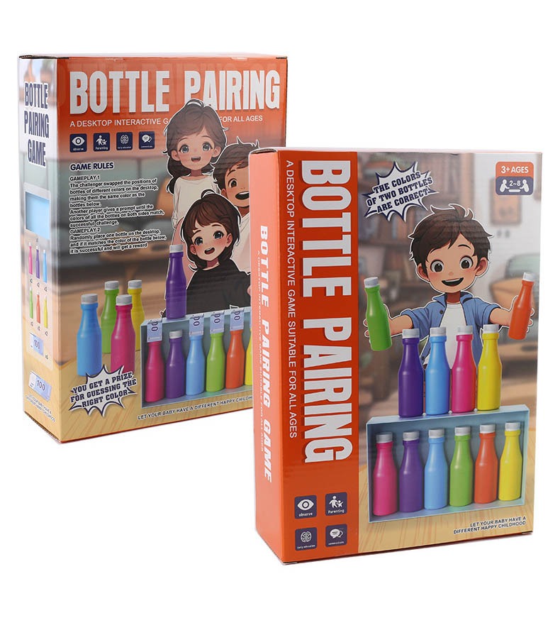 Bottle pairing game
12 bottles
1 box
6 fake note