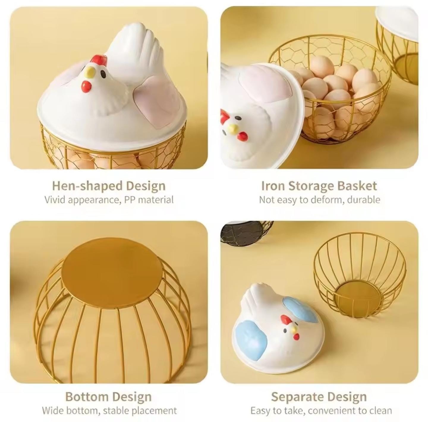 Iron Portable Multi Functional Egg Basket ๐ฅ ๐งบ