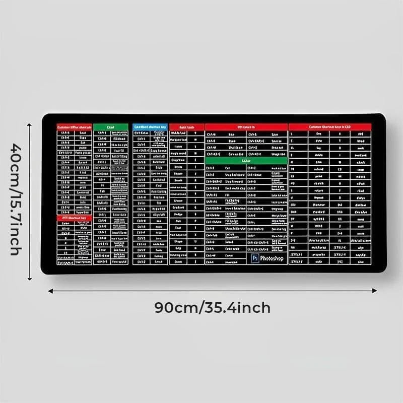 Shortcut Key Design Mouse Pad for Computer Mousepad (Multicolor)