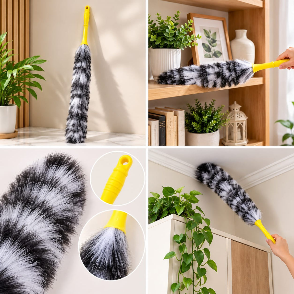 Black & White Fur Duster