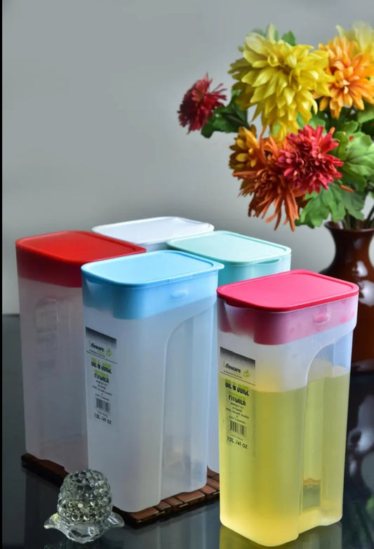 Oil jug / 1.2 Litre Oil Jug - Liquid Jug - Milk Jug - Liquid Container Random Color - Airtight Jug