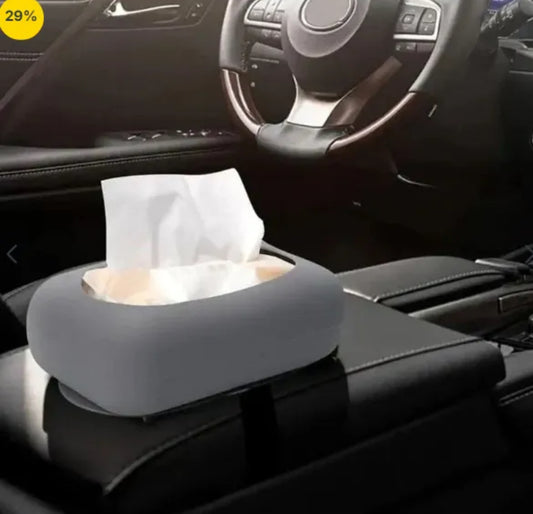Silicone Tissue Box Cover with Suction Cup – Punch-Free Foldable Refillable Napkin Holder for Bathroom, Kitchen & Desk Use