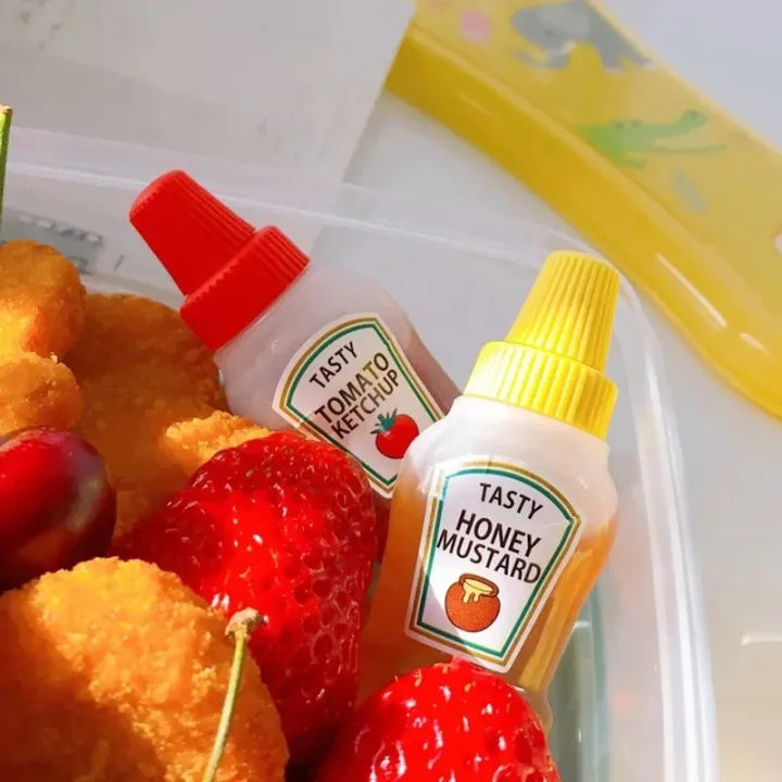 Mini Sauce Bottles for Lunch Box (2 Pcs)
