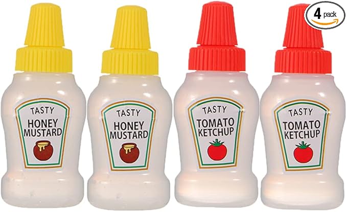 Mini Sauce Bottles for Lunch Box (2 Pcs)