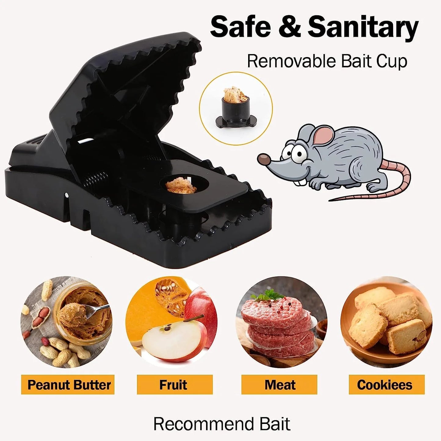 Heavy Duty Plastic Mouse Trap Rat Catcher -