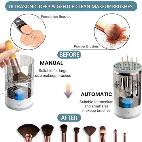 3-in-1 Electric Makeup Brush Cleaner & Dryer Stand