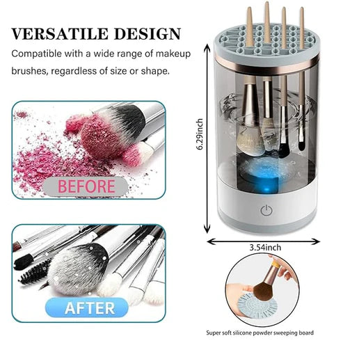 3-in-1 Electric Makeup Brush Cleaner & Dryer Stand