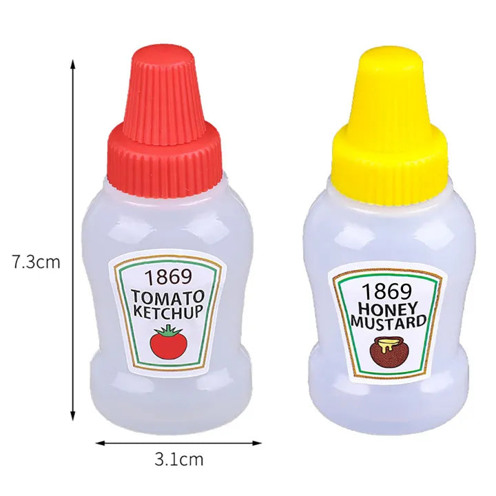 Mini Sauce Bottles for Lunch Box (2 Pcs)