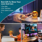3D Crystal Galaxy Ball Night Lamp with Wooden Base (6cm) - Solar System - Moon - Earth - Heart Cloud - Crescent -Moon Walk