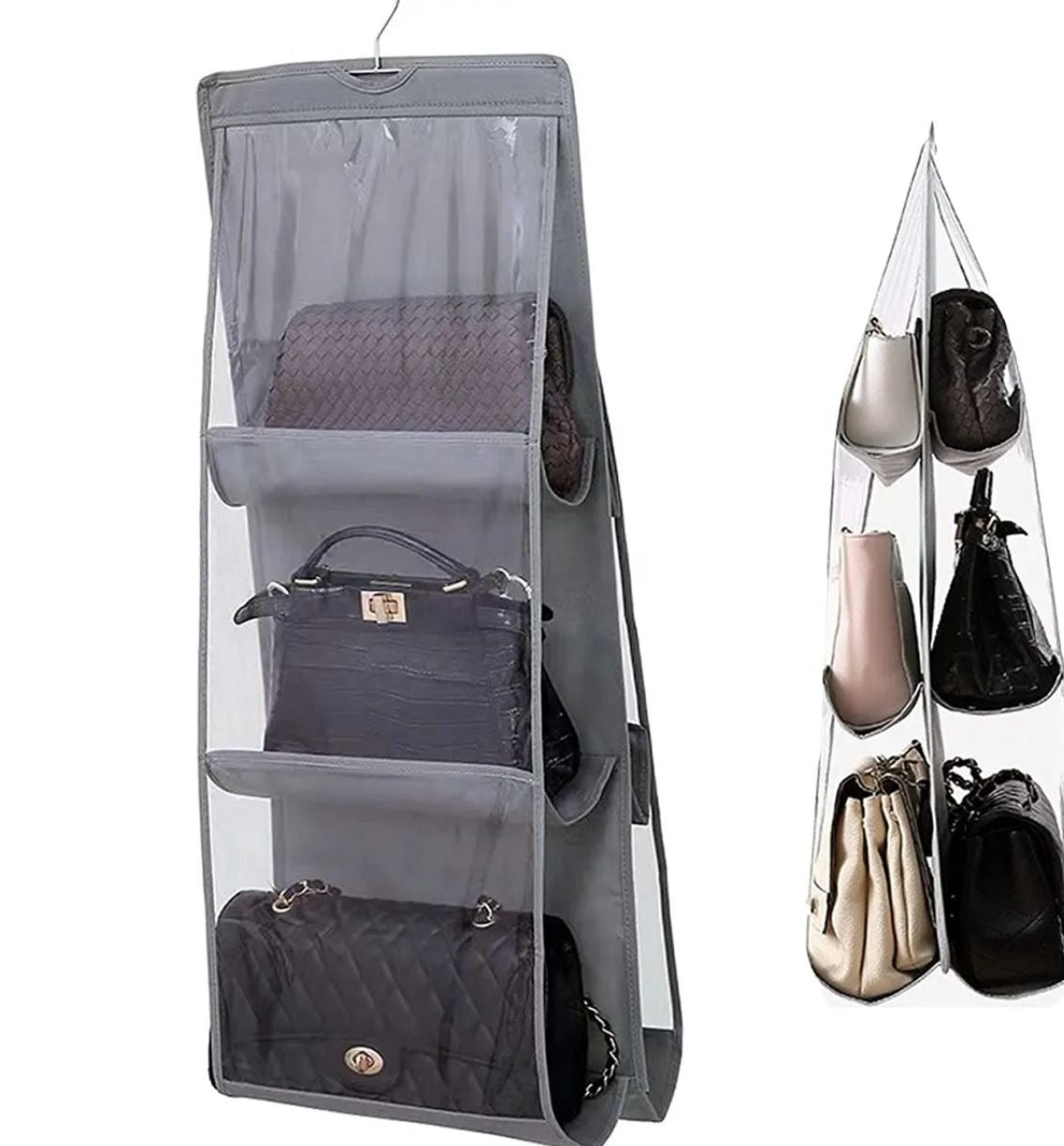 New high qulatiy multipurpose 6 hanging hand bags pocket organizer for bags