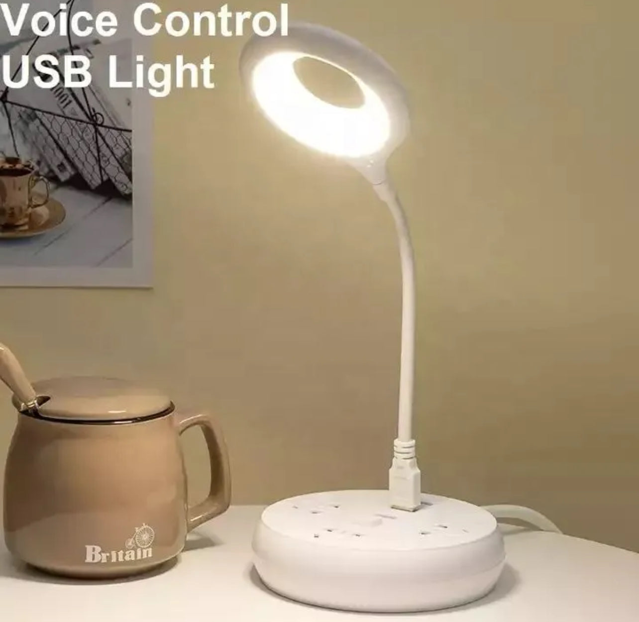 USB Voice Control LED Lamp/Light Portable Voice Control Night Light Freely Foldable USB