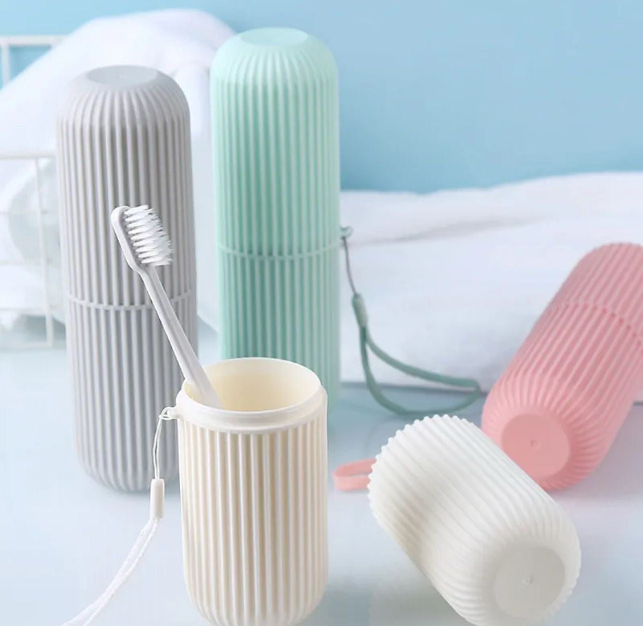 1Pcs Portable Toothbrush Case Toothpaste Cup Holder Protect Storage Box Travel Organizer Storage Cover Travel Toothbrush Holder Case