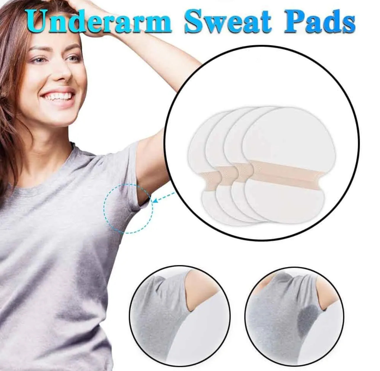 1 Pair Deodorants Cotton Pads Underarm Armpit Sweat Pads Dress Disposable Stop Sweat Shield Guard Absorbing