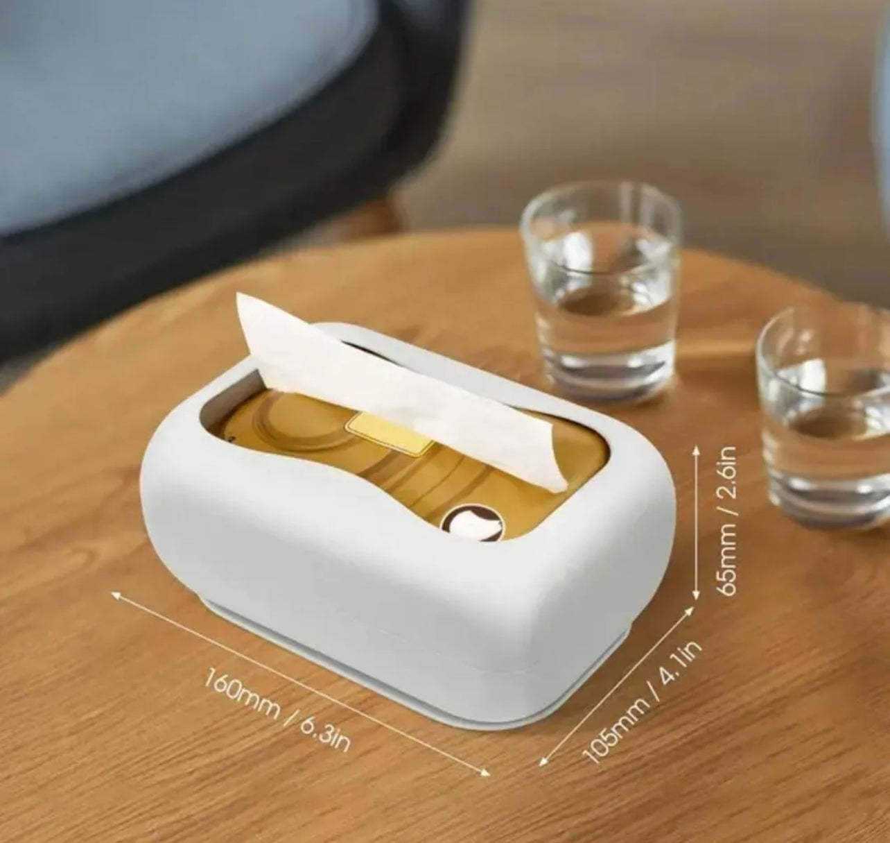 Silicone Tissue Box Cover with Suction Cup – Punch-Free Foldable Refillable Napkin Holder for Bathroom, Kitchen & Desk Use