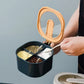 4 Portion Masala Box with 4 Plastic Spoons and Transparent LID Cover