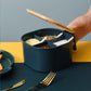 4 Portion Masala Box with 4 Plastic Spoons and Transparent LID Cover