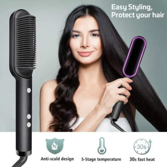 Professional 909 brush hair straightener