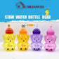 Bear Shape straw water bottle
