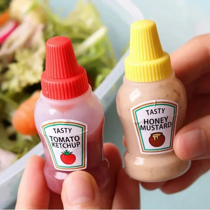 Mini Sauce Bottles for Lunch Box (2 Pcs)
