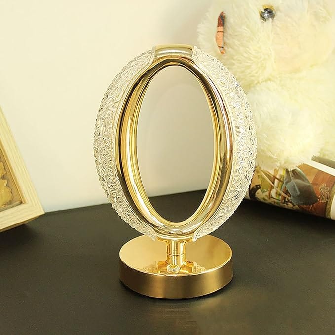 USB Operated Rechargeable Oval LED Crystal Touch Lamp