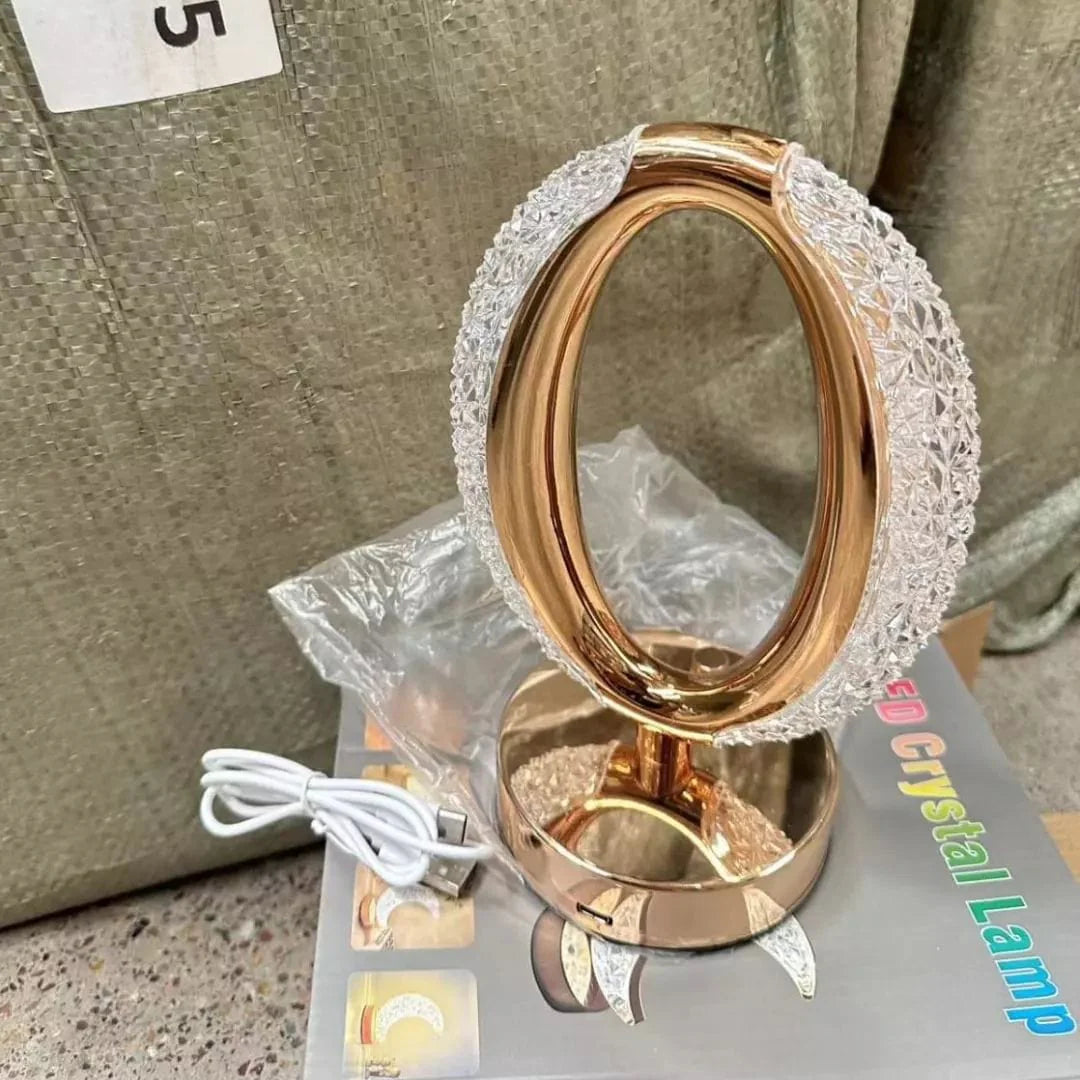 USB Operated Rechargeable Oval LED Crystal Touch Lamp