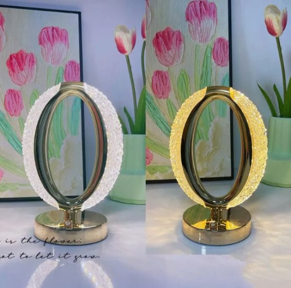 USB Operated Rechargeable Oval LED Crystal Touch Lamp