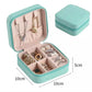 Mini Leather Square Jewellery Box, Luxury Square Cosmetic Box, Mini Travel Jewellery Box Storage Organizer, Portable PU Leather Earring Ring Necklace Jewellery Organizer