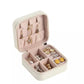 Mini Leather Square Jewellery Box, Luxury Square Cosmetic Box, Mini Travel Jewellery Box Storage Organizer, Portable PU Leather Earring Ring Necklace Jewellery Organizer